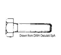 Osculati VIte brugola filettata int.esagonale 10X60 AISI 304 BULL10X60 A2-933-10
