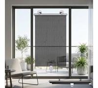 Oscurante Avvolgibile a Rullo con Ventose, Parasole Senza Fori, Oscurante Portatile Termico e Protezione UV per Finestre, Auto e Ufficio, Installazione Rapida(Blacks,65W x 135 cm H)