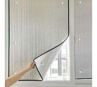 Oscurante Totale Pellicola per Vetri, Pellicola di Isolamento Termico in Foglio di Alluminio, Pellicola per Finestre Privacy Protezione Solare, con Ventosa Pellicola Anti-UV(Black,30x140cm)