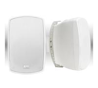 OSD Audio AP490 - Coppia di altoparlanti da esterni da 10,2 cm, 60 W RMS e 70 V, IPX6, resistenti alle intemperie, staffa a movimento completo, colore: bianco