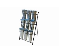 OSD ESPOSITORE per Fiori Nero + 9 VASI Nero *h107x43