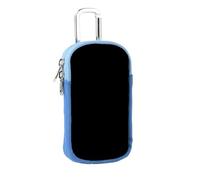 Osdhezcn Custodia protettiva per lettore MP3 MP4 con finestra trasparente antiurto custodia da viaggio custodia portatile organizer per lettori musicali MP3/MP4 TPU borsa portatile, Blu