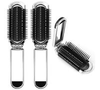 OSDUE 2pc Spazzola Capelli Viaggio con Mini Specchio Rimovibile, Pieghevoli