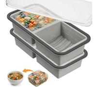 OSDUE 2PCS Vassoio in Silicone Congelatore, Senza BPA per Brodo Salse Zuppe