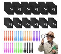 OSDUE Bambini Giocattolo Detective, 108 Pezzi per Gioco di Ruolo Detective | Detective Set per Bambini, Penne Invisibili con Ingranditori Giocattolo e Quaderni (108 Pezzi)