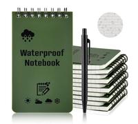 OSDUE Blocco Note per Tutte Condizioni Atmosferiche, 10 pezzi Note Impermeabile Taccuino Appunti Tascabile Quaderno Spirale Blocchi Appunti Stenografia Mini con Pen per All'aperto Viaggio