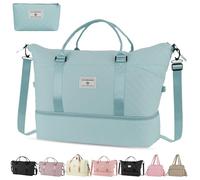 OSDUE Borsone Palestra, 51L, con Porta Scarpe, Tasca Umida, Piccola Borsa
