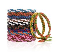 OSDUE Braccialetto Zanzare, 12 Pezzi Pelle Braccialetto Repellente per Zanzare, Regolabile Bracciale Mosquitoes per Bambini e Adulti, Impermeabile Morbido e Leggero, Uomini e Donne Interno ed Esterno