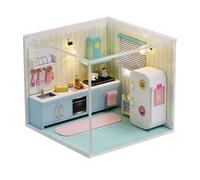 OSDUE Casa delle Bambole in Legno, Modello di Casa Puzzle Casa in Miniatura Book Nook Kit Mini Casa Fai da te con Luci LED Decorazione Scaffale Creative Room 3D Puzzle Adulti Bambini Regali Vacanza