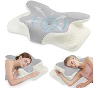 OSDUE Cuscino in Memory Foam，Cuscino Ergonomico in Memory Foam per Dormire per Dolore al Collo，Cuscinos Cervicale di Supporto，Per Chi Dorme Sul Fianco Sulla Schiena Sulla Pancia