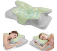 OSDUE Cuscino in Memory Foam，Cuscino Ergonomico in Memory Foam per Dormire per Dolore al Collo，Cuscinos Cervicale di Supporto，Per Chi Dorme Sul Fianco Sulla Schiena Sulla Pancia