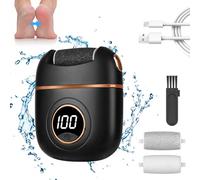 OSDUE Elettrico Lime per i Piedi, Ricaricabile Rimuovi Calli Leviga Calli Talloni Screpolati Raspa Piedi 2 Velocità Professionale Esfoliante Pelle Morta Testina Lima Elettrica Intercambiabile Nero