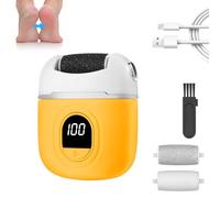 OSDUE Elettrico Lime per i Piedi, Ricaricabile Rimuovi Calli Leviga Calli Talloni Screpolati Raspa Piedi 2 Velocità Professionale Esfoliante Pelle Morta Testina Lima Elettrica Intercambiabile Giallo