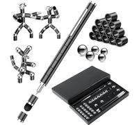OSDUE Fidget Pen, Multifunzione Penna Magnetica Penna Sollievo Dallo Stress | Fidget Regalo Uomo Bambini Festa del Papa Idee Regalo Divertente Gadget per Idee Pasqua Natale Nero