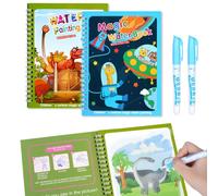OSDUE Magic Water Drawing Book, Libro da Colorare ad Acqua, Libro di Pittura ad Acqua, Libro da Colorare ad Acqua Magica con Penna, per in Viaggio