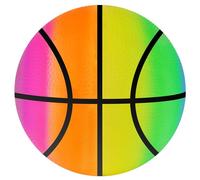 OSDUE Palla Arcobaleno PVC, 22cm Palline Spiaggia Arcobaleno Palla Morbida PVC Gonfiabile Spiaggia con Ago Della Pompa Palla Rimbalzante Pallone Pallacanestro per Interni Esterni Spiaggia Piscina,A
