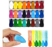 OSDUE Pastelli per bambini, 24 colori atossici per bambini, lavabili, infrangibili, facili da impugnare, giocattoli per bambini dai 2 anni in su, regalo sicuro per colorare