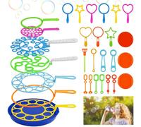 OSDUE Set di 30 bolle di sapone per bambini, grandi bolle, bacchetta magica, attività estive all'aperto