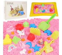 OSDUE Set di sabbia magica a forma di sirena, regali e giocattoli per ragazze e ragazzi, con 1000 g, sabbia colorata, kit artistico con sabbia, regali di compleanno e Natale per ragazze di 3, 4, 5, 6