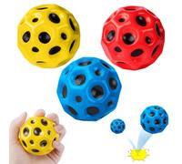 OSDUE Space Bouncing Balls, 3 pezzi Palline Rimbalzanti, Bounciest Light Foam Ball Pop Bouncing Ball, Rubber Bounce Balls, Facile da Impugnare e Catturare