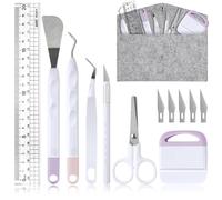OSDUE Strumenti Set Base, Set di 13 Strumenti per Diserbo in Vinile, Utensili per Scrapbooking, Silhouette, Lettering, Scritte