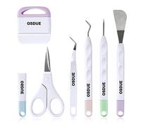 OSDUE Strumenti Set Base, Set di 6 Strumenti per Diserbo in Vinile, Utensili per Scrapbooking, Silhouette, Lettering, Scritte
