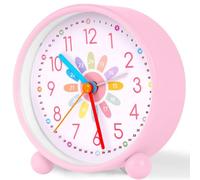 OSDUE Sveglia Bambini,Sveglia Silenziosa da Comodino A Batteria,per bambini Didattica per Ragazzi e Ragazze,Facile Utilizzo Sveglias Senza Ticchettio,Sveglias Analogica al Quarzo Colorato