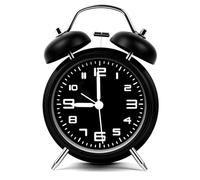 OSDUE Sveglia retrò,Sveglia a doppia la campana gemellata di non ticchettio,in metallo, funzionamento a batteria,Sveglias Classica con Quadrante luminoso,per dormienti profondi, bambini, impiegati