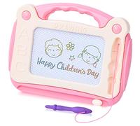 OSDUE Tavoletta Grafica per Bambini, 4 Colori Lavagnetta Magica Portatile Cancellabile con Penna, Tavola da Disegno per 2-4 Anni, Regalo Educativo (Rosa)