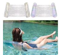 Oseczmut 2 Pack Galleggiante Amaca Gonfiabile, Piscina, Mate-Las Piscina, Rete Piscina Gonfiabile, Amaca D'Acqua Spiaggia Portatile per Spiaggia, Partito