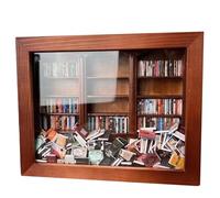 Oseczmut Kit Miniature Book Nook, piccola libreria, libreria in miniatura, scuotere una mensola - decorazione per scaffale in miniatura, piccola vetrina per il soggiorno della casa