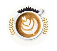 Oseczmut Sottobicchieri In Vetro | Decorazione Assorbente per Caffè - Tema Decorativo Laurea per Casa Cucina Spiaggia