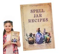 Oseczmut Spell Jar Book, Witch Craft Libro di incantesimi, Stampa chiara Contenuto dettagliato dei Libri di Stregoneria | Forniture di Stregone per Gruppi di Viaggi a Casa
