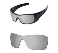 OSharp Lenti di ricambio per occhiali da sole Oakley Batwolf OO9101, polarizzate HD, a specchio, protezione UV e perfettamente adattabili, Cromo Argento Specchiato - Hd Polarizzato