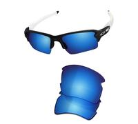 OSharp Lenti di ricambio per occhiali da sole Oakley Flak 2.0 XXL OO9488-63 mm, polarizzate HD, a specchio, protezione UV e perfettamente adattabili, colore: blu ghiaccio a specchio