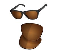 OSharp Lenti di ricambio per occhiali da sole Oakley Frogskins Range OO9284-55 mm, polarizzate HD, a specchio, protezione UV, Bronzo Marrone - Hd Polarizzato