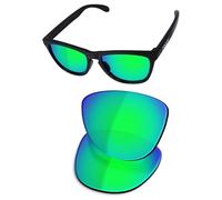 OSharp Lenti di ricambio per occhiali da sole Oakley Frogskins Range XL OO9503-58mm - HD polarizzate, a specchio, protezione UV, Verde Giada Specchiato - Polarizzato HD