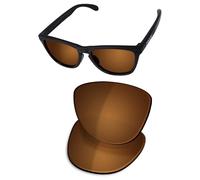 OSharp Lenti di ricambio per occhiali da sole Oakley Frogskins Range XL OO9503-58mm - HD polarizzate, a specchio, protezione UV, Bronzo Marrone - Hd Polarizzato