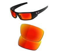 OSharp Lenti di ricambio per occhiali da sole Oakley Gascan OO9014-60 mm, polarizzate HD, a specchio, protezione UV e perfettamente adattabili, Rosso Fuoco Specchiato - Polarizzato HD