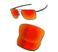 OSharp Lenti di ricambio per occhiali da sole Oakley Gauge 8 L OO4124-62mm - HD polarizzate, specchiate, protezione UV, Rosso Fuoco Specchiato - Polarizzato HD