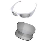 OSharp Lenti di ricambio per occhiali da sole Oakley Highland OO9522-62 mm, polarizzate HD, a specchio, protezione UV, Cromo Argento Specchiato - Hd Polarizzato