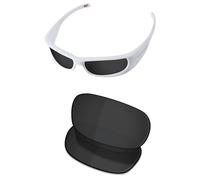OSharp Lenti di ricambio per occhiali da sole Oakley Highland OO9522-62 mm, polarizzate HD, a specchio, protezione UV, Nero Carbonio - Polarizzato HD