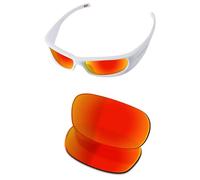 OSharp Lenti di ricambio per occhiali da sole Oakley Highland OO9522-62 mm, polarizzate HD, a specchio, protezione UV, Rosso Fuoco Specchiato - Polarizzato HD