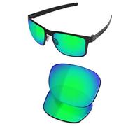 OSharp Lenti di ricambio per occhiali da sole Oakley Holbrook Metal OO4123-55 mm, polarizzate HD, a specchio, protezione UV e perfettamente adattabili, colore: verde giada a specchio