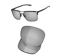 OSharp Lenti di ricambio per occhiali da sole Oakley Holbrook Ti OO6048-57mm, polarizzate HD, a specchio, protezione UV, Cromo Argento Specchiato - Hd Polarizzato