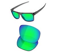 OSharp Lenti di ricambio per occhiali da sole Oakley Leffingwell OO9100-57 mm, polarizzate HD, a specchio, protezione UV, Verde Giada Specchiato - Polarizzato HD