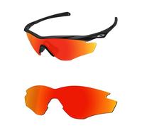 OSharp Lenti di ricambio per occhiali da sole Oakley M2 Frame OO9212, polarizzate HD, a specchio, protezione UV e perfettamente adattabili, rosso fuoco a specchio