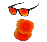 OSharp Lenti di ricambio per occhiali da sole Oakley Ojector OO9018-55 mm, polarizzate HD, a specchio, protezione UV e perfettamente adattabili, Rosso Fuoco Specchiato - Polarizzato HD