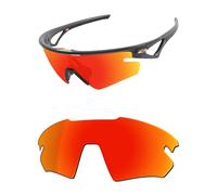 OSharp Lenti di ricambio per occhiali da sole Oakley Sphaera Slash OO9499, polarizzate HD, a specchio, protezione UV e perfettamente adattabili, rosso fuoco a specchio