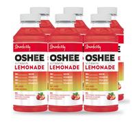 OSHEE Vitamin Lemonade Strawberry Flavor 6 x 555ml - Electrolyte Hydration Drink with Vitamins & Minerals, Refreshing Energy Boost, Sugar-Free, Ready-to-Drink